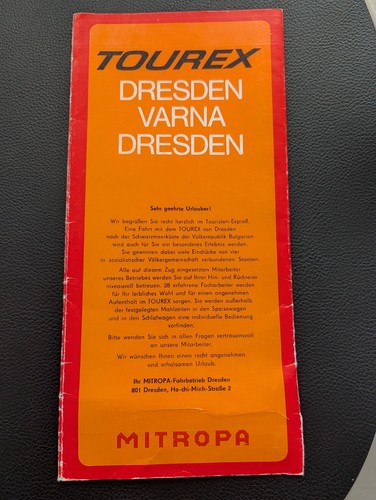 Mitropa tourex speisekarte - mitropa,